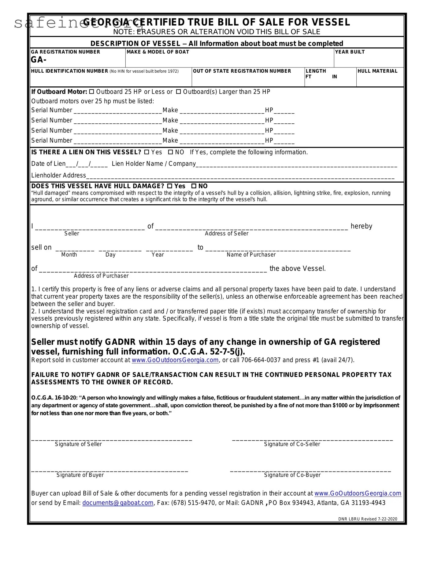 Blank BOS DNR LBRU Template
