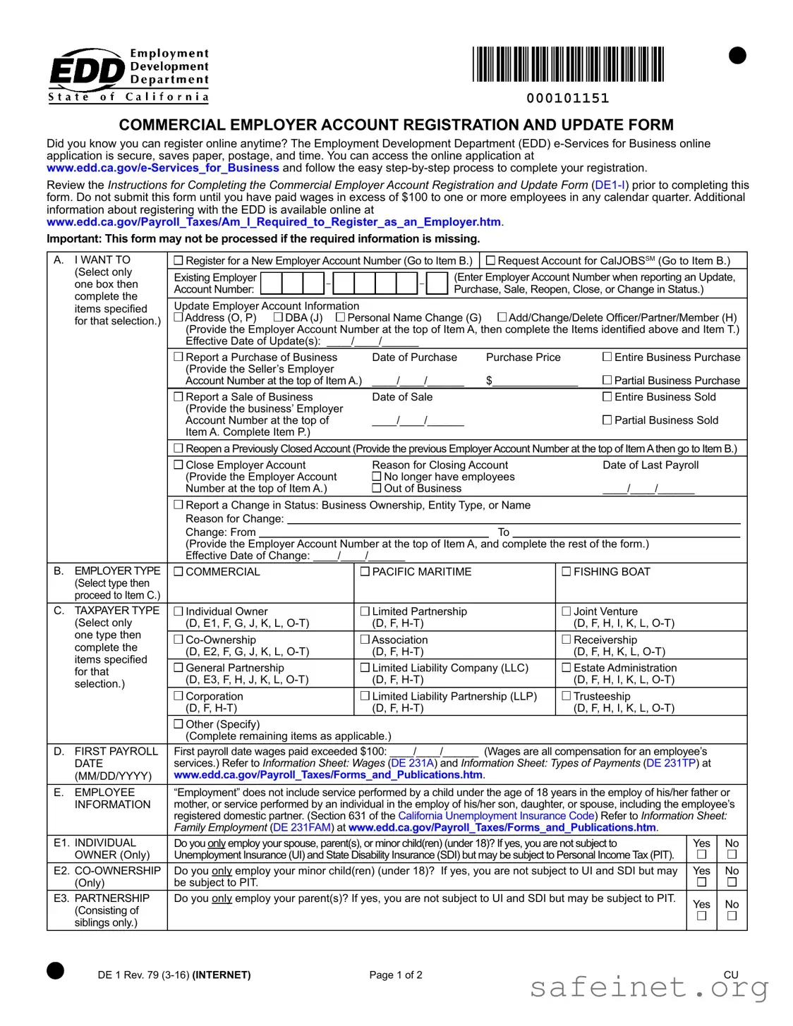 Blank De 1 Edd Template