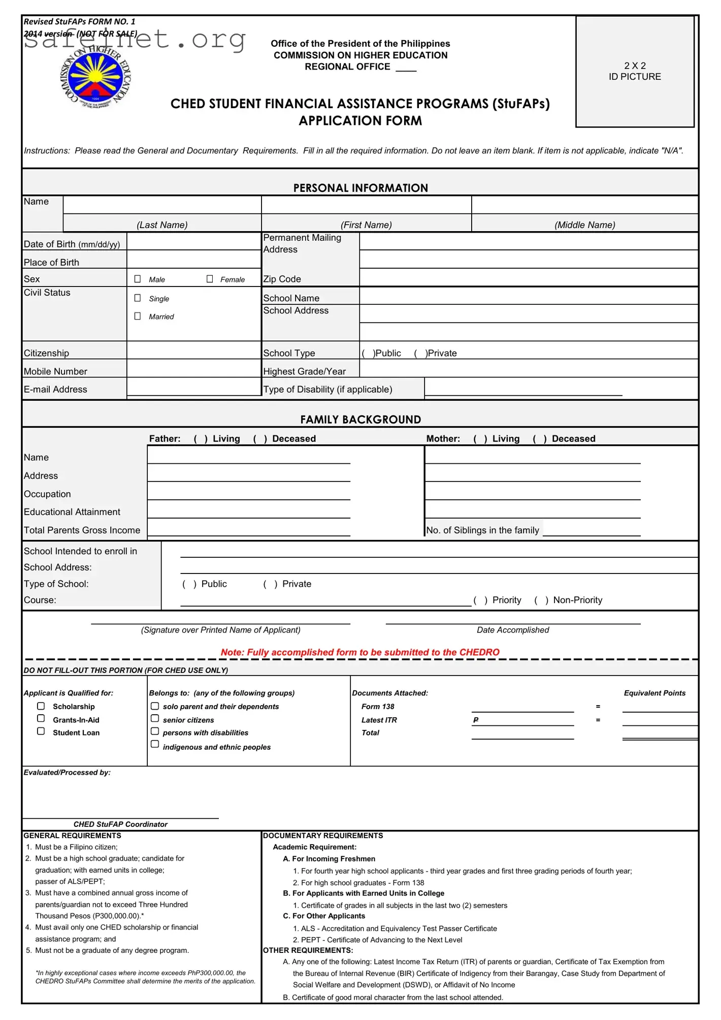 Blank Ched Application Template