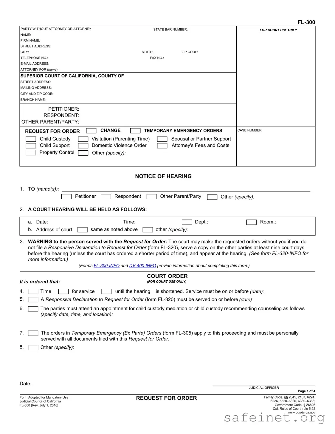 Blank Fl 300 Template