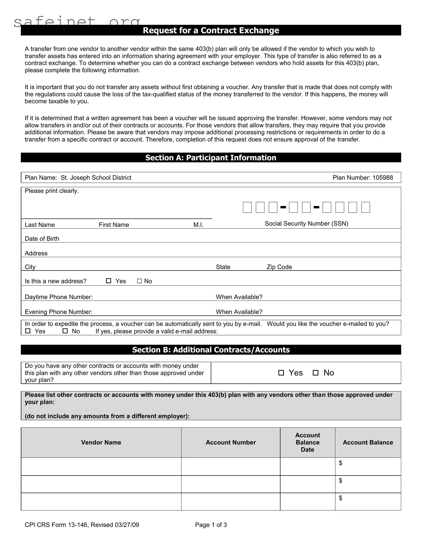 Blank Cpi Crs 13 146 Template