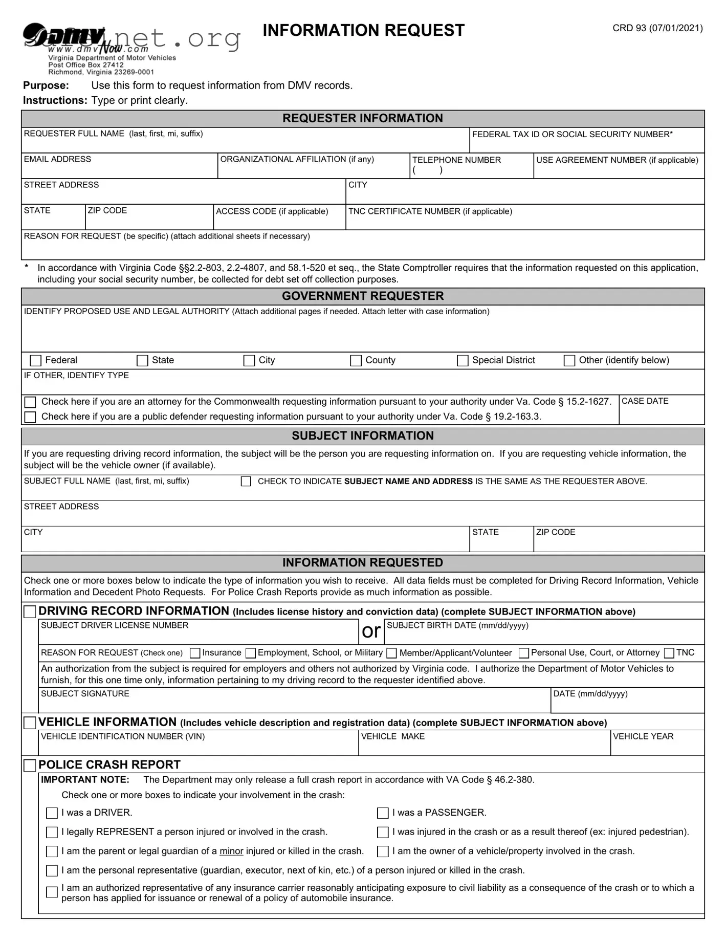 Blank Crd93 Template