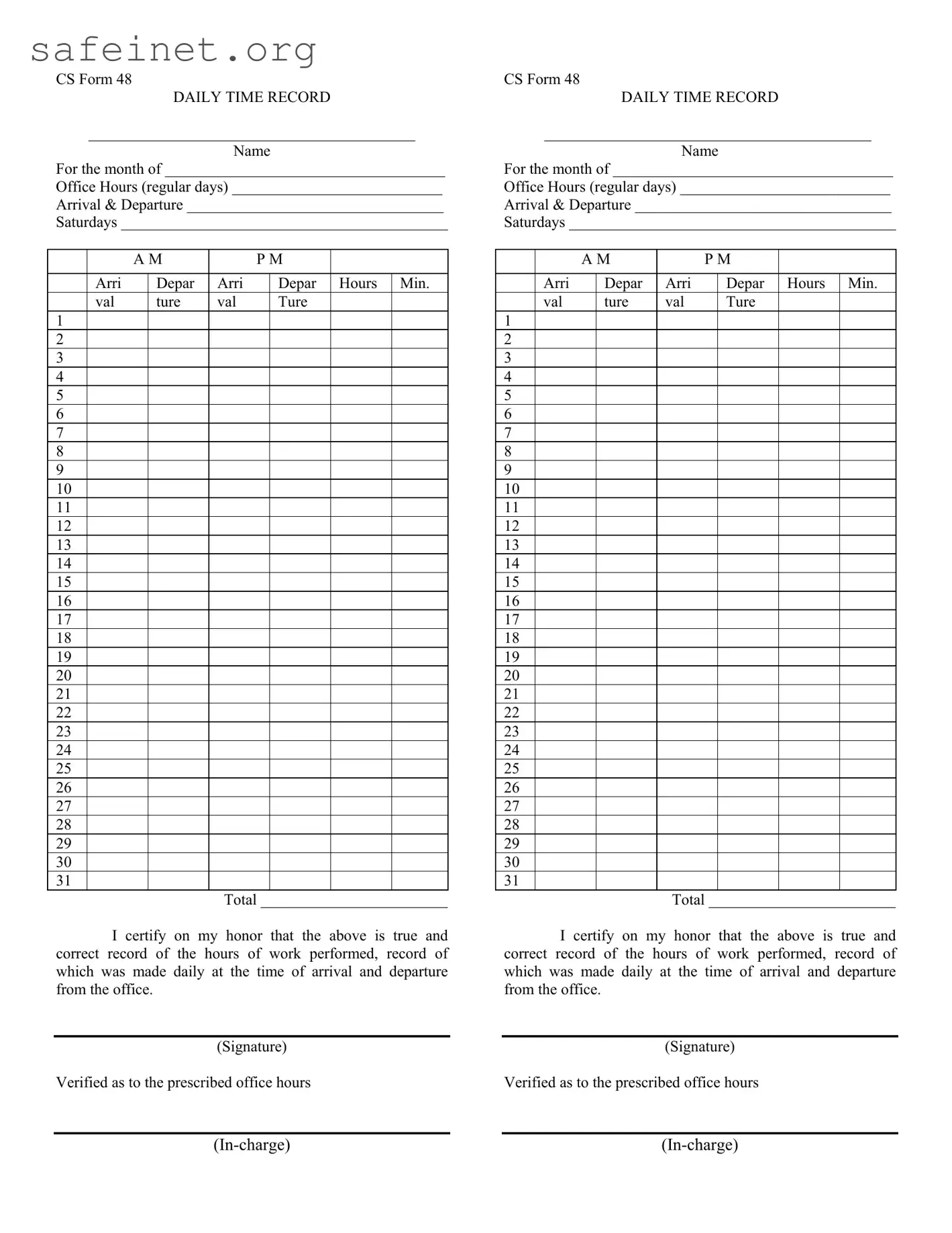 Blank Cs Fm42 Template