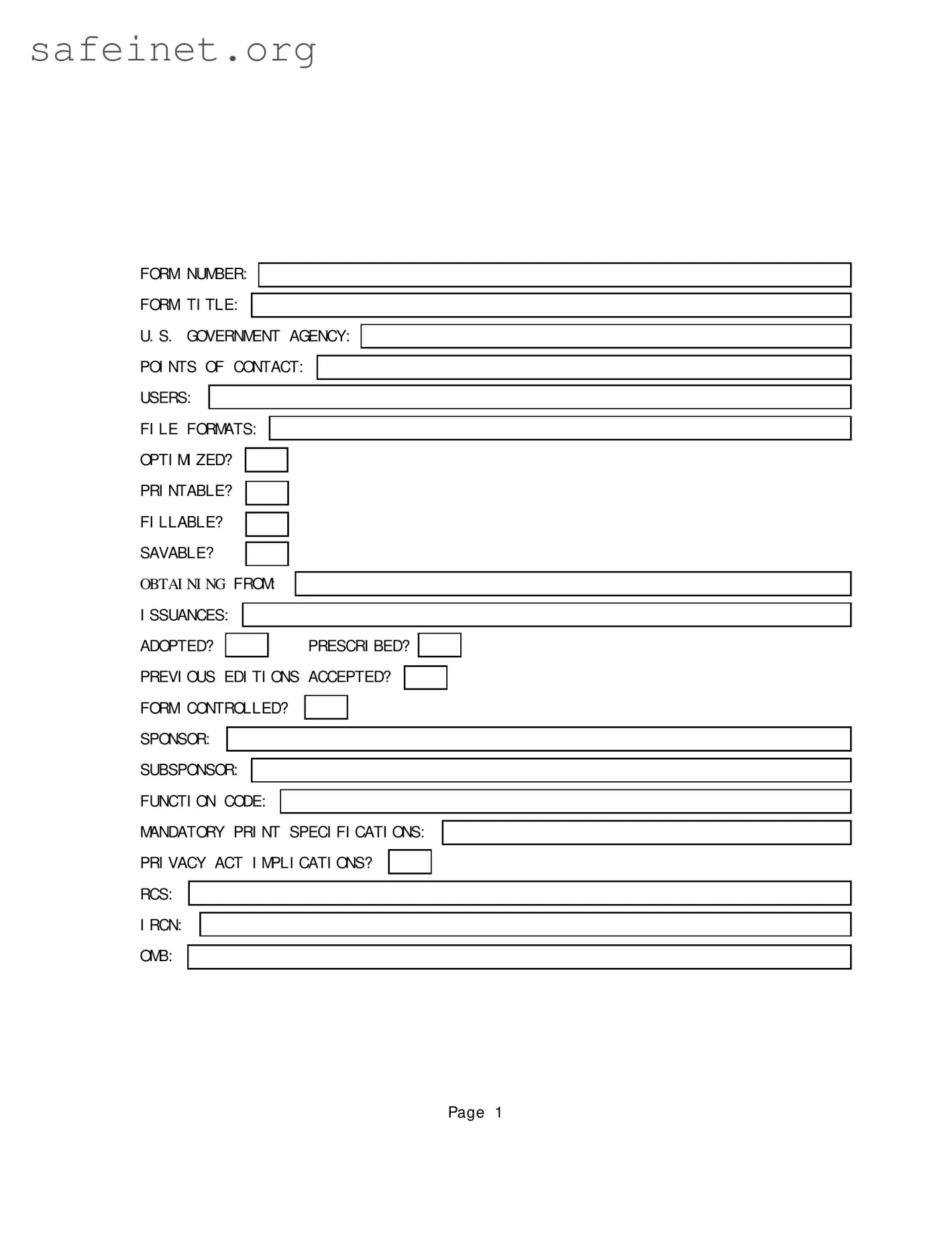 Blank Da 2765 1 Template