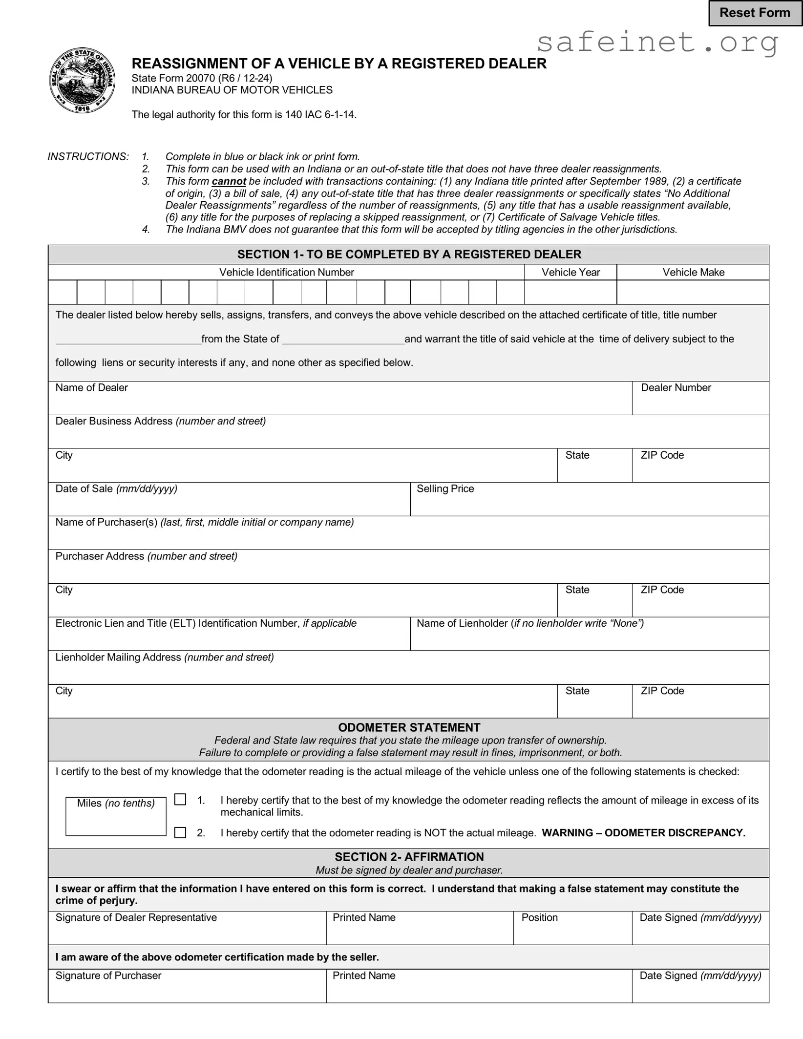 Blank State 20070 Template