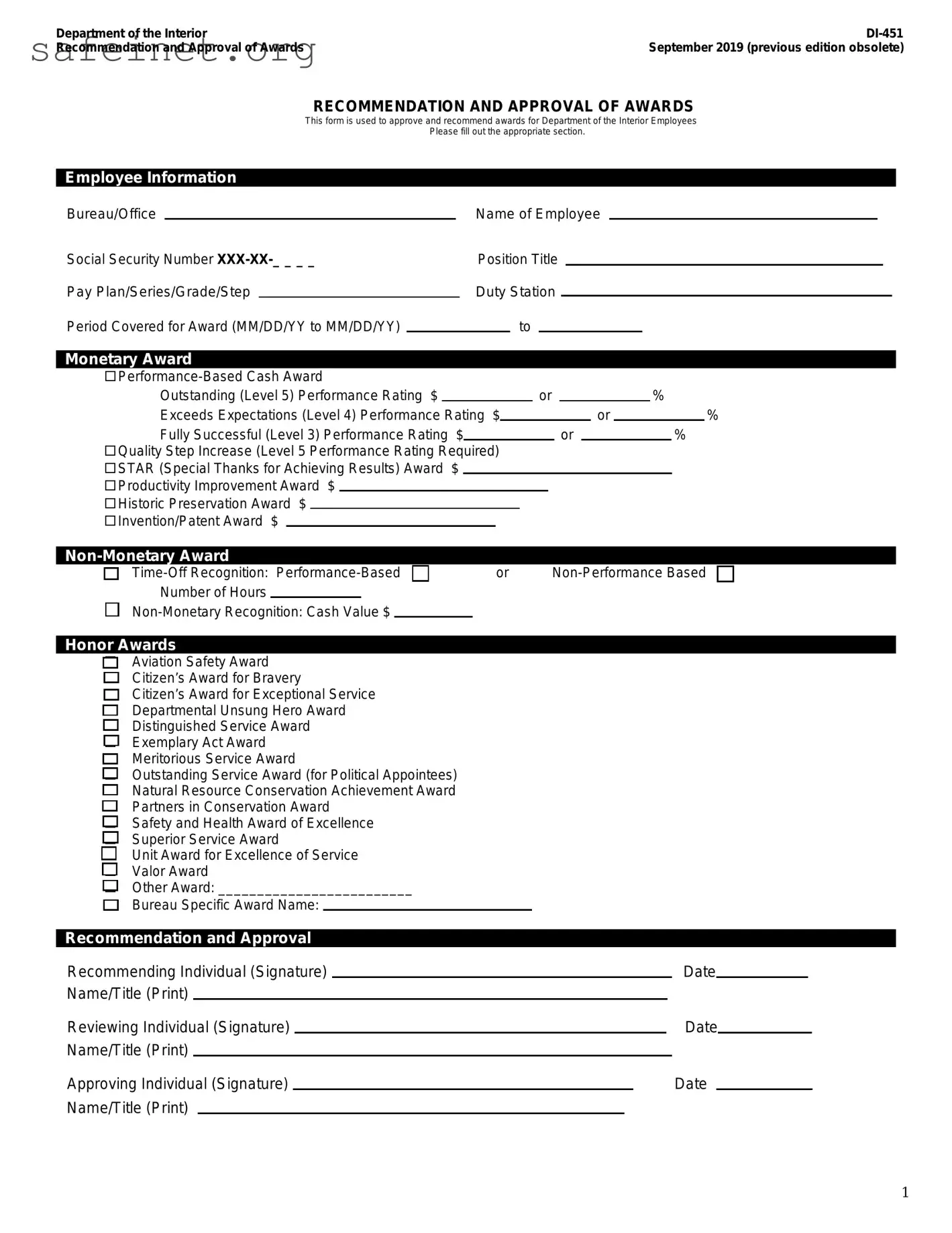 Blank Di 451 Template