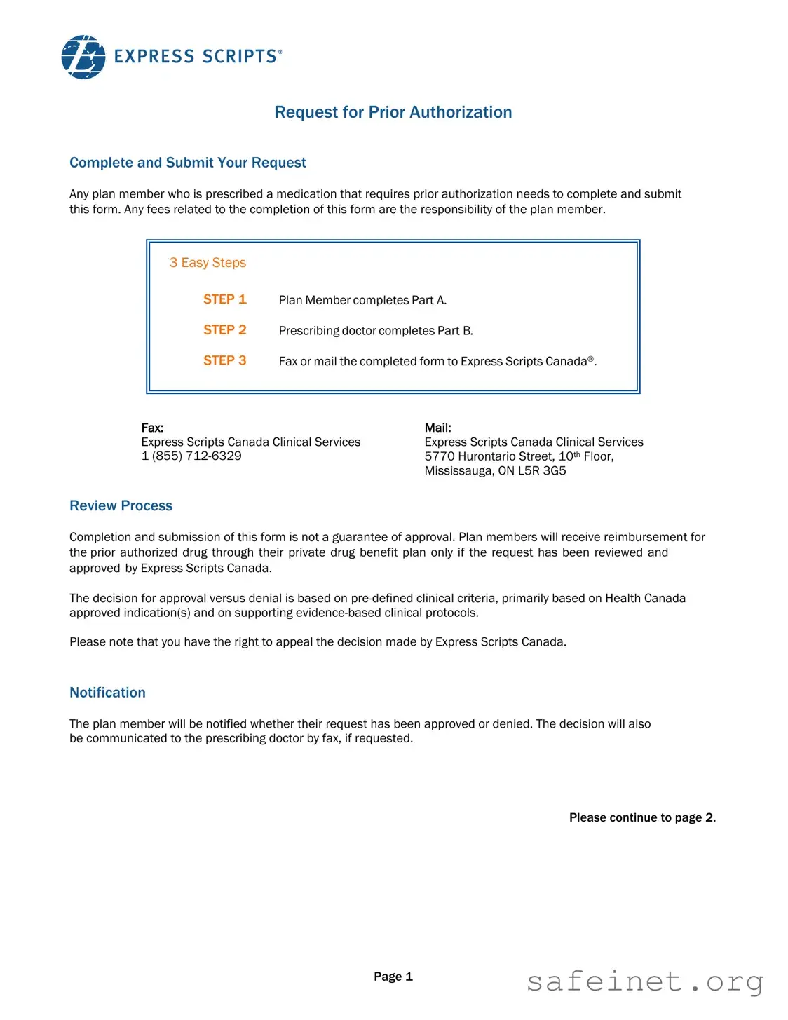 Blank Express Scripts Prior Authorization Template