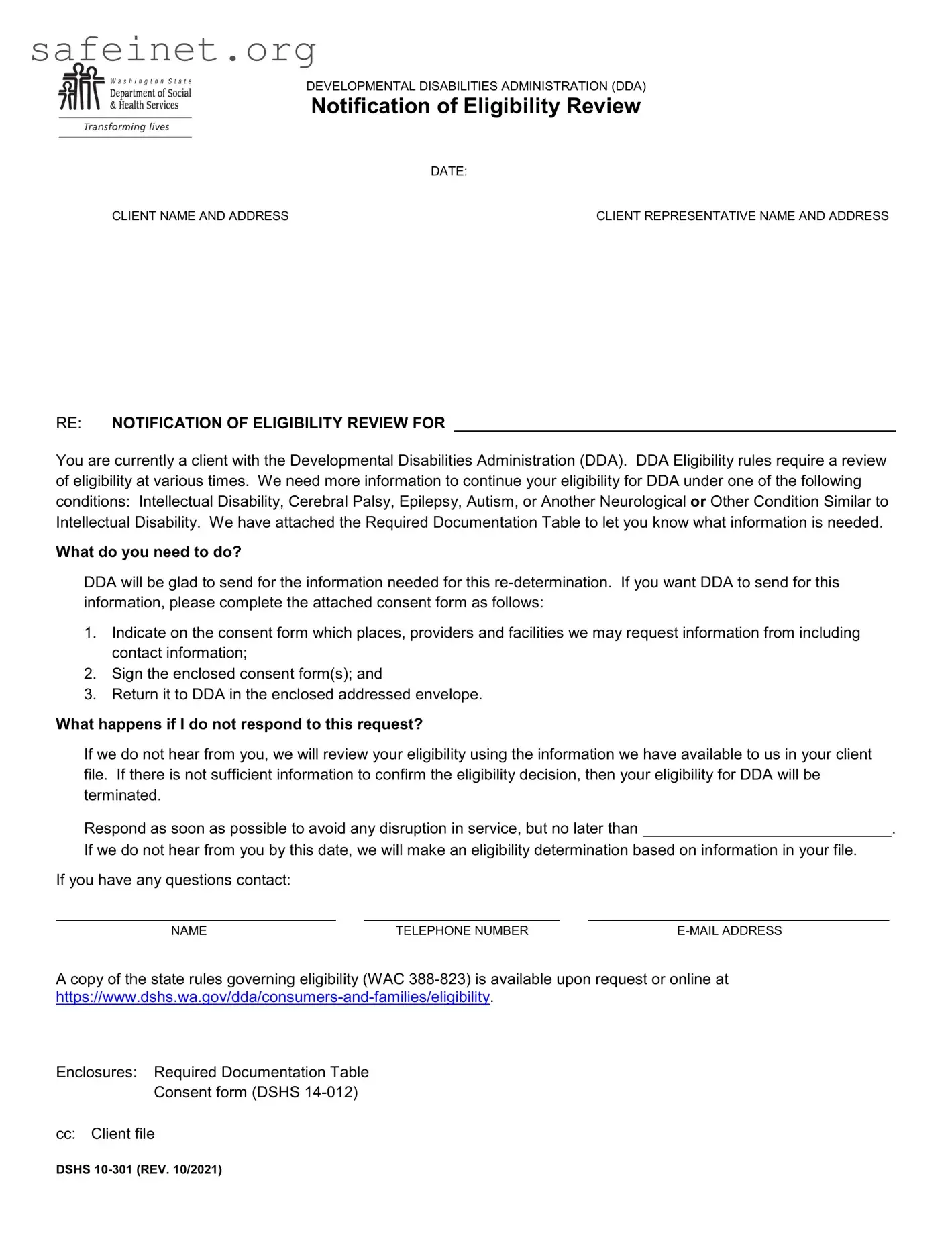 Blank Dshs 10 301 Template