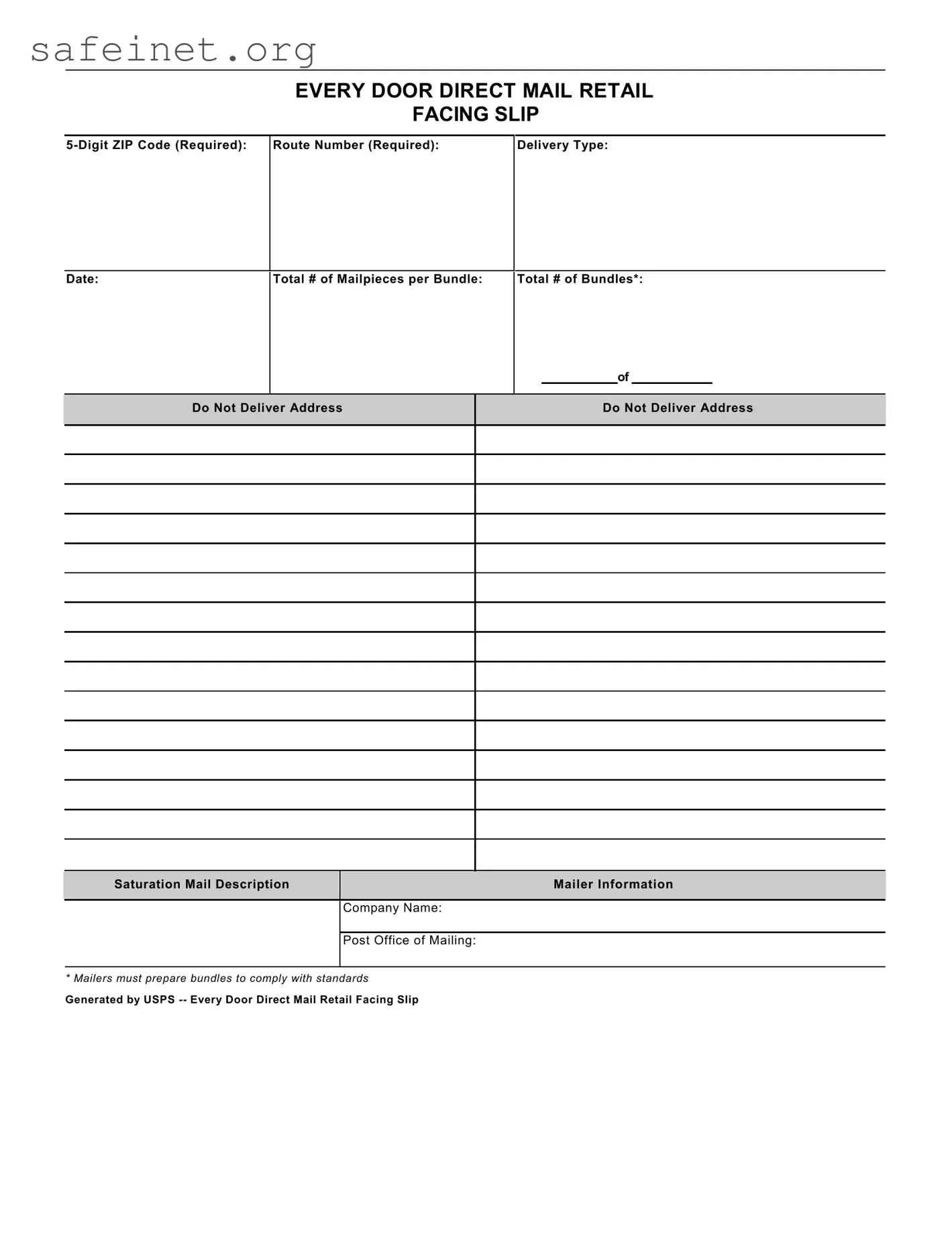 Blank Eddm Facing Slip Template
