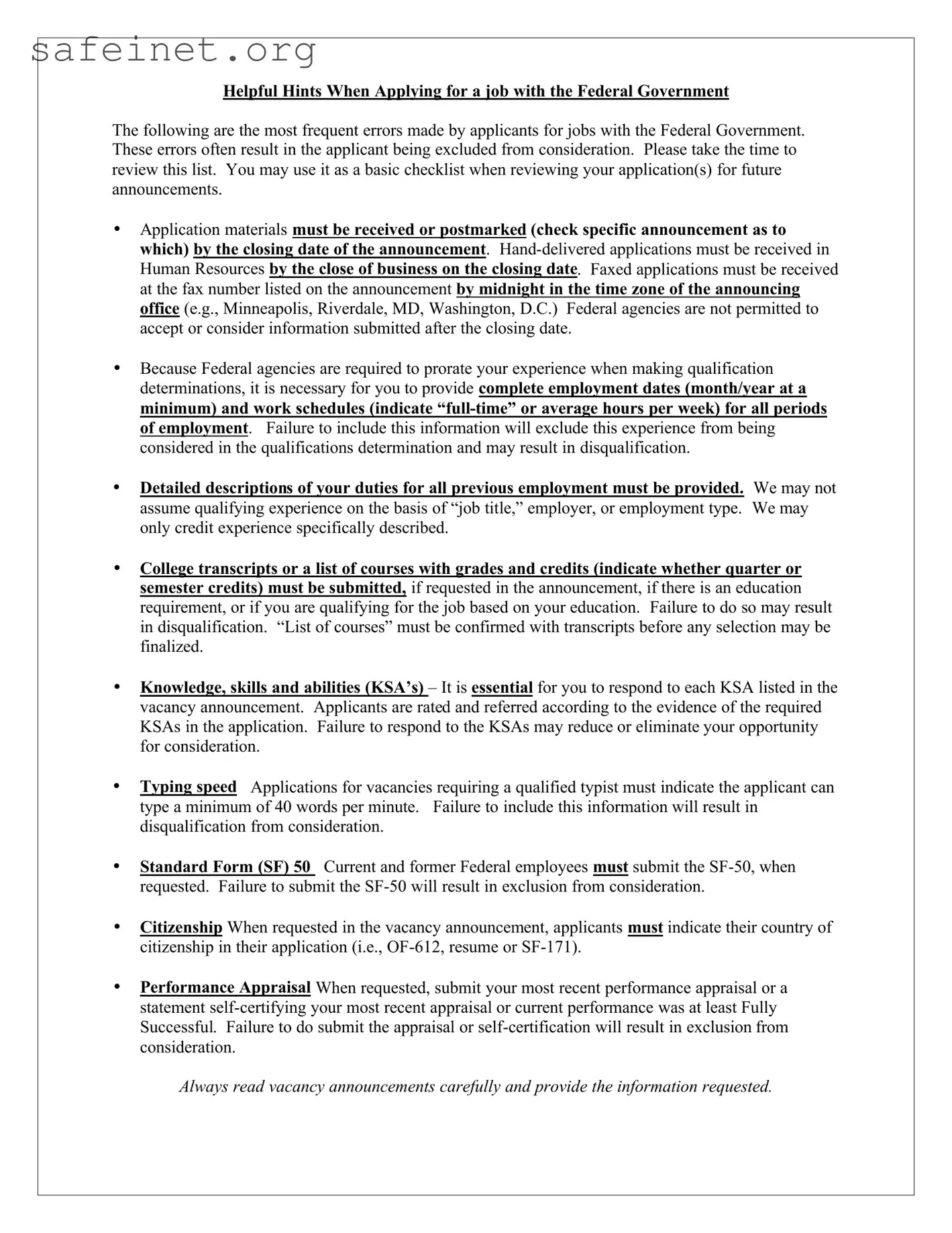 Blank Eopf Usda Template