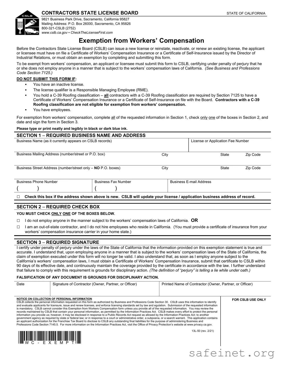 Blank 13L 50 Template