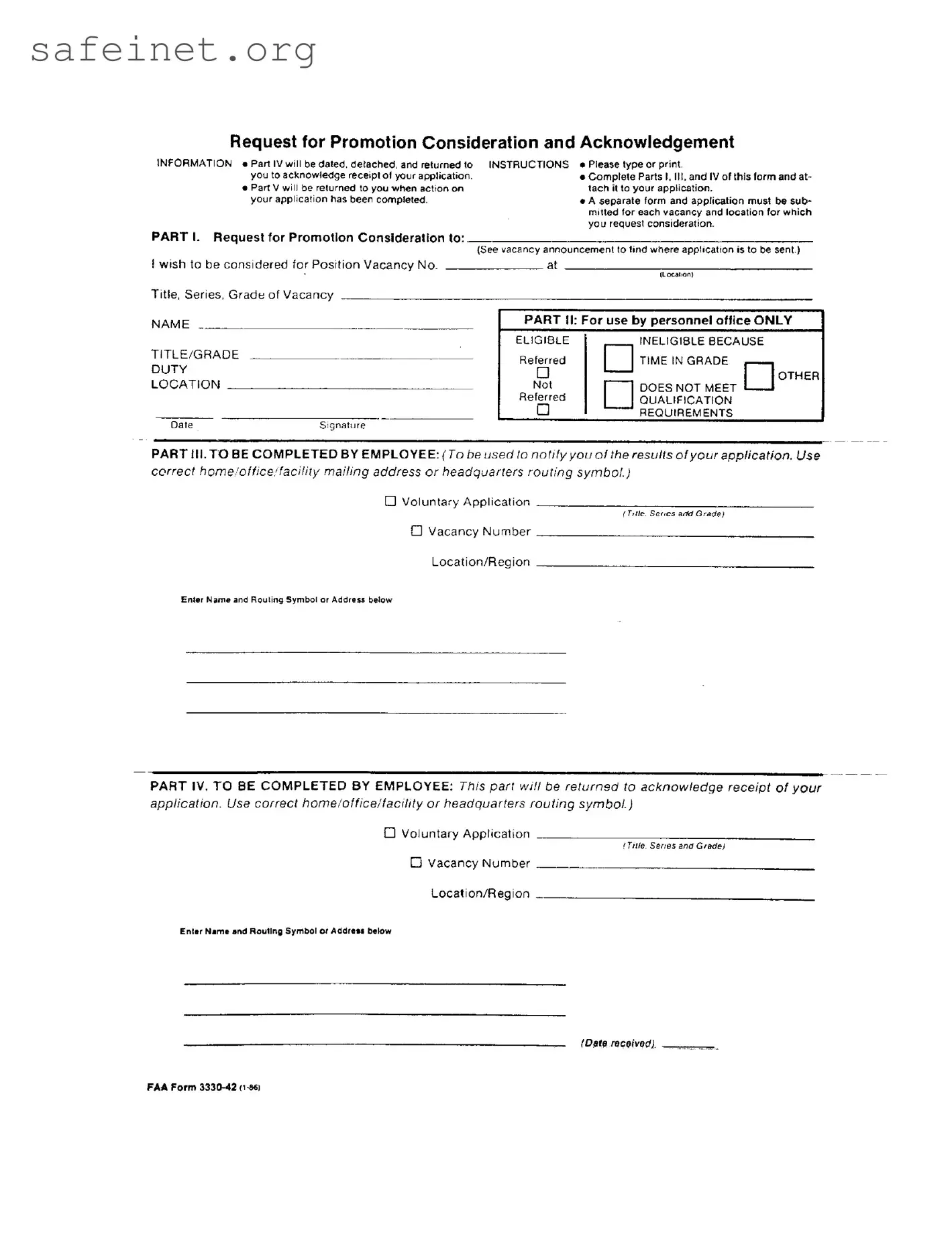 Blank Faa 3330 42 Template