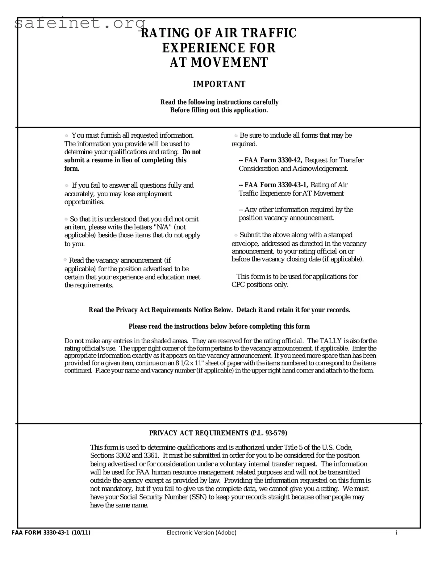 Blank Faa 3330 43 1 Template