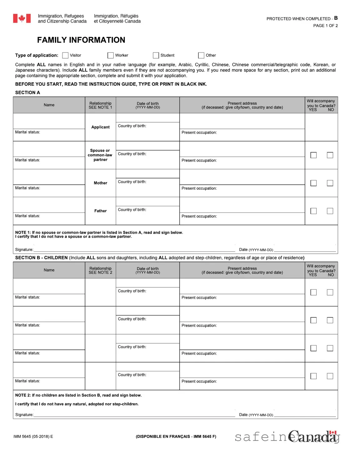 Blank Imm 5645 Template