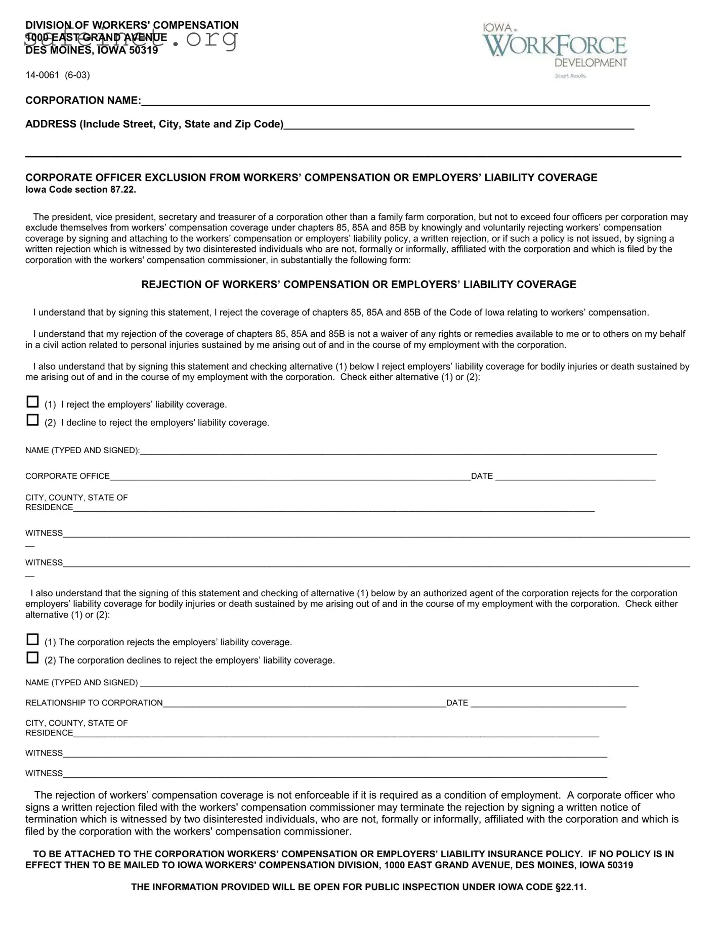 Blank Filliable 14 0061 Template