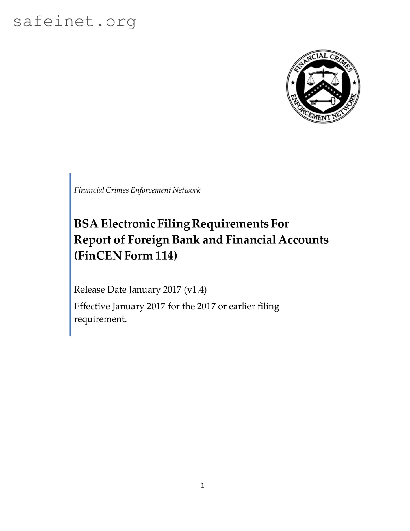 Blank Fincen 114 Template