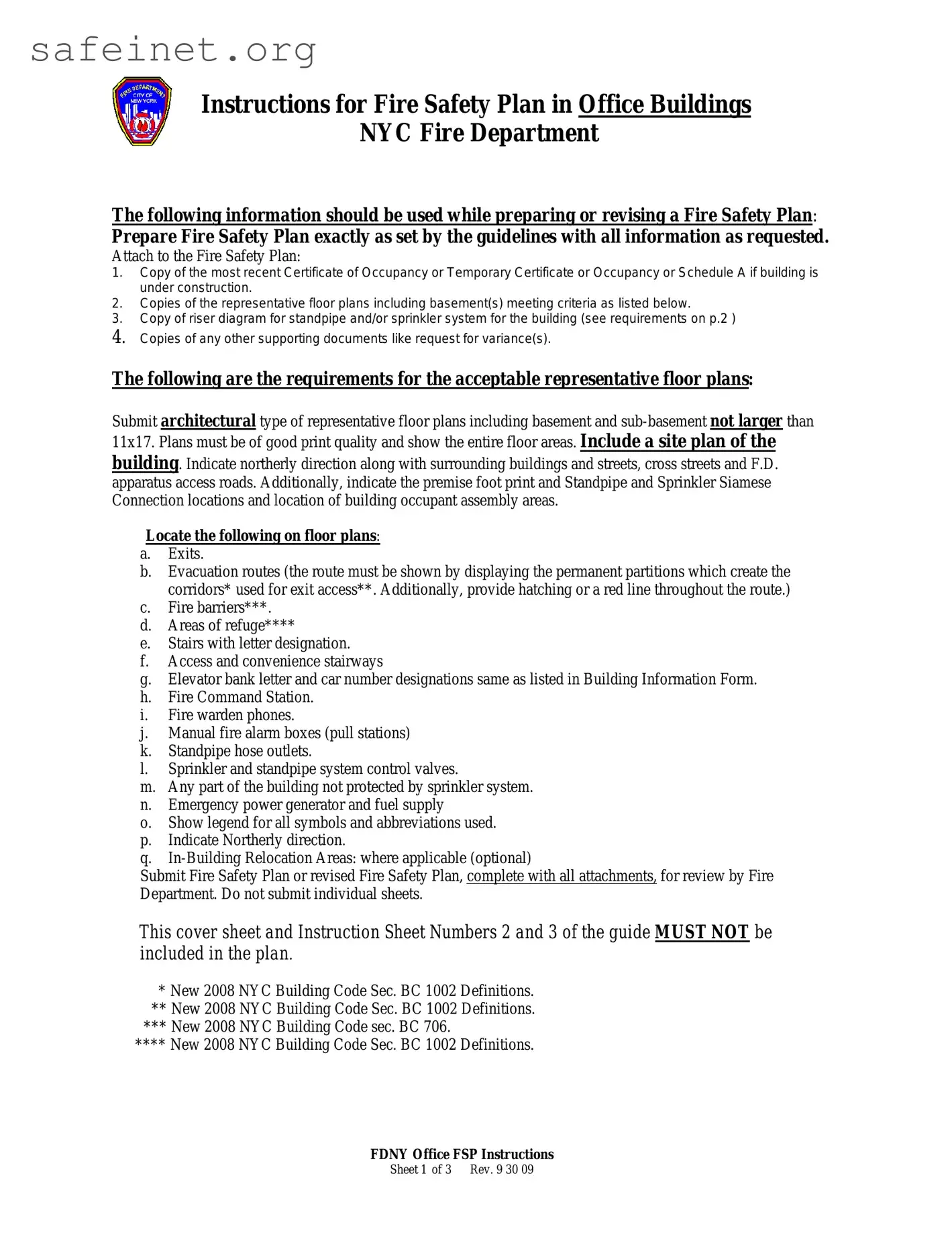 Blank Fire Safety Plan Nyc Template