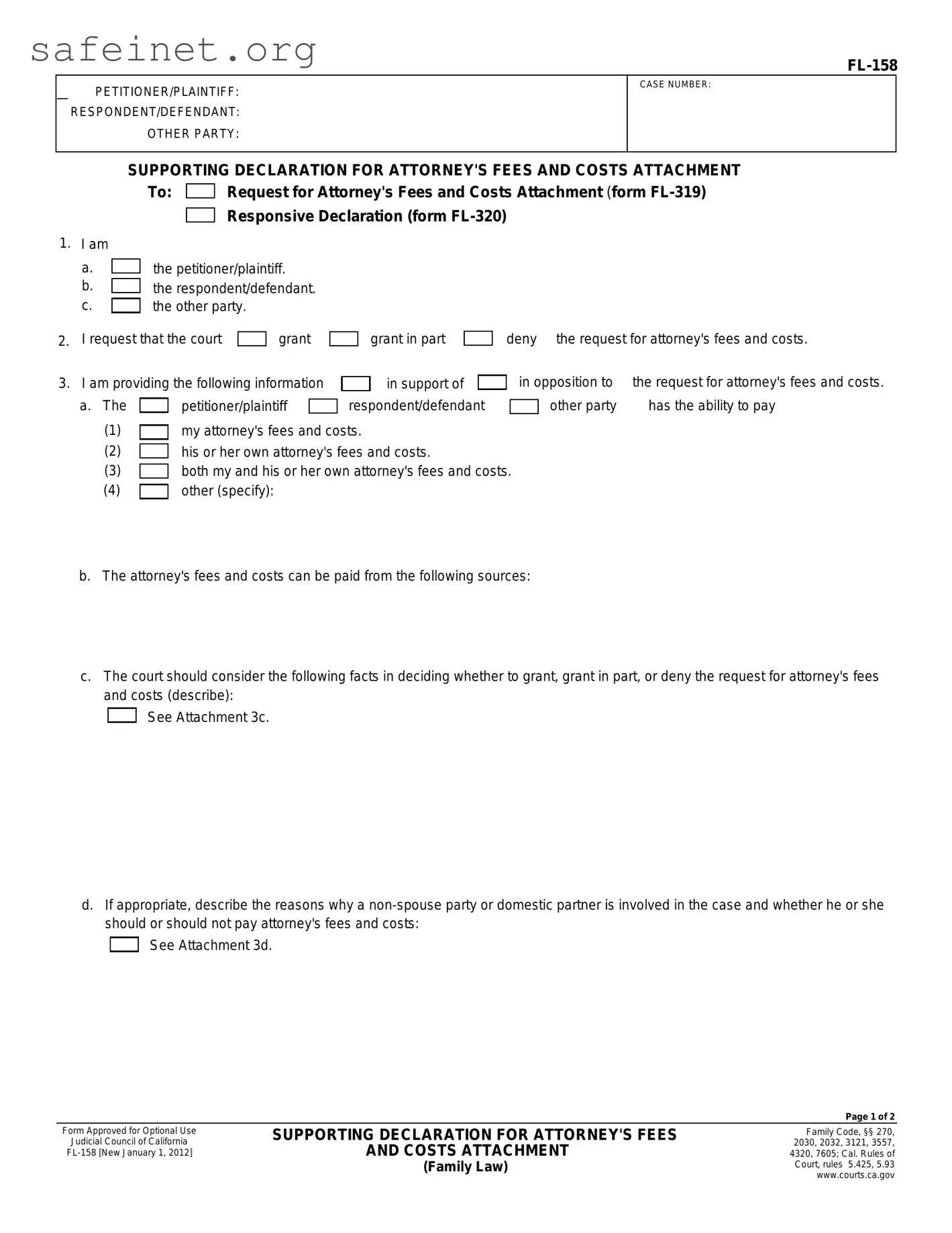 Blank Fl 158 Template