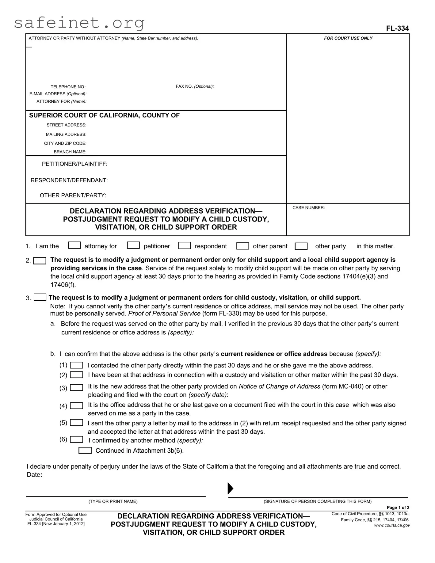 Blank Fl 334 Template