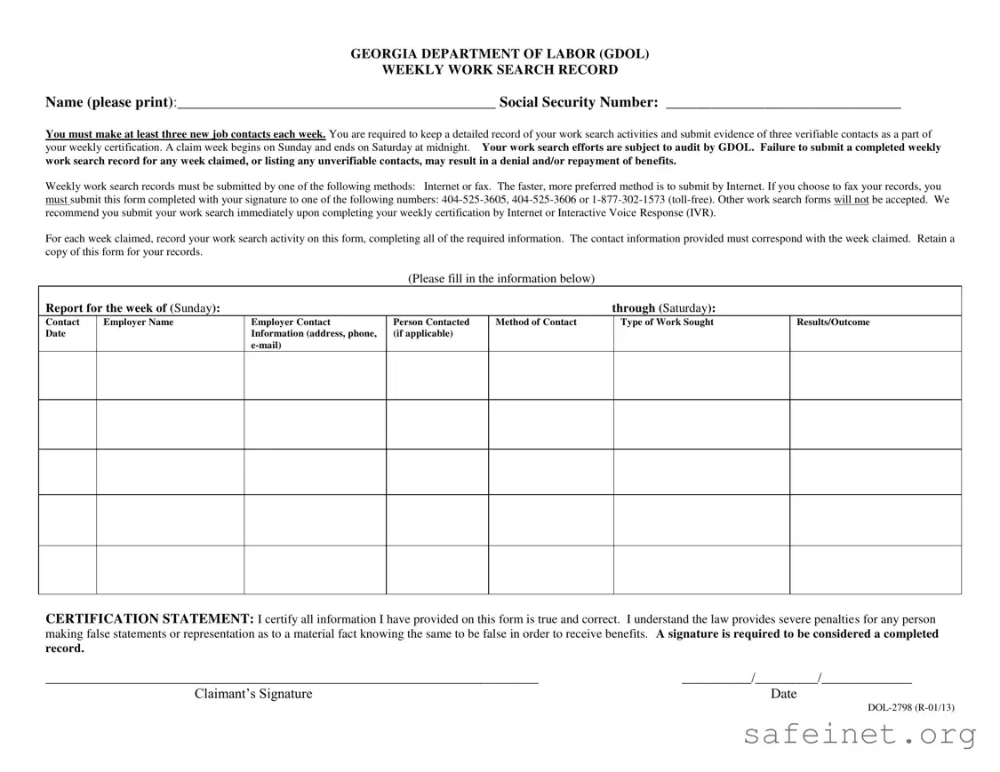 Blank Dol 2798 Template