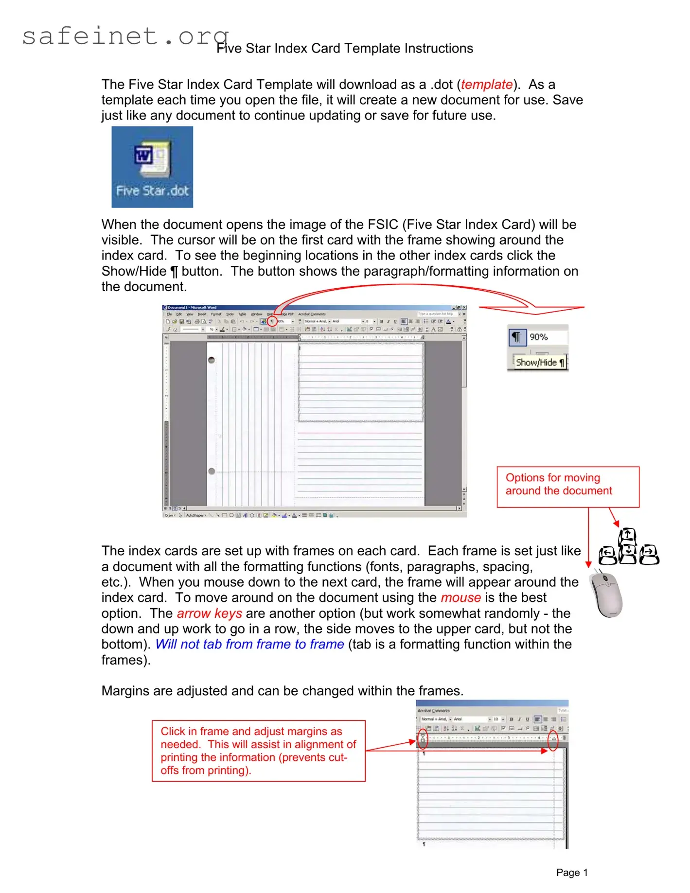 Blank Index Card Template