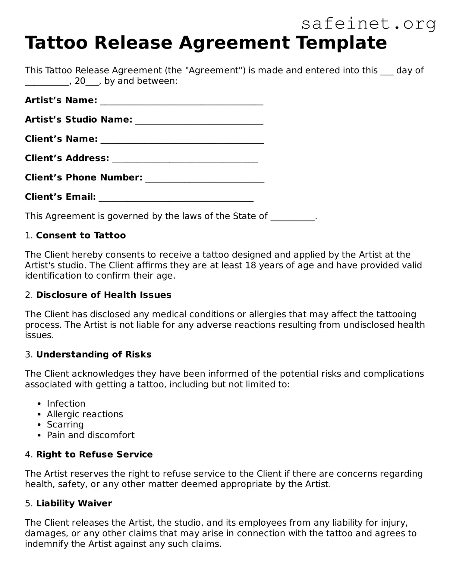 Official Tattoo Release Document