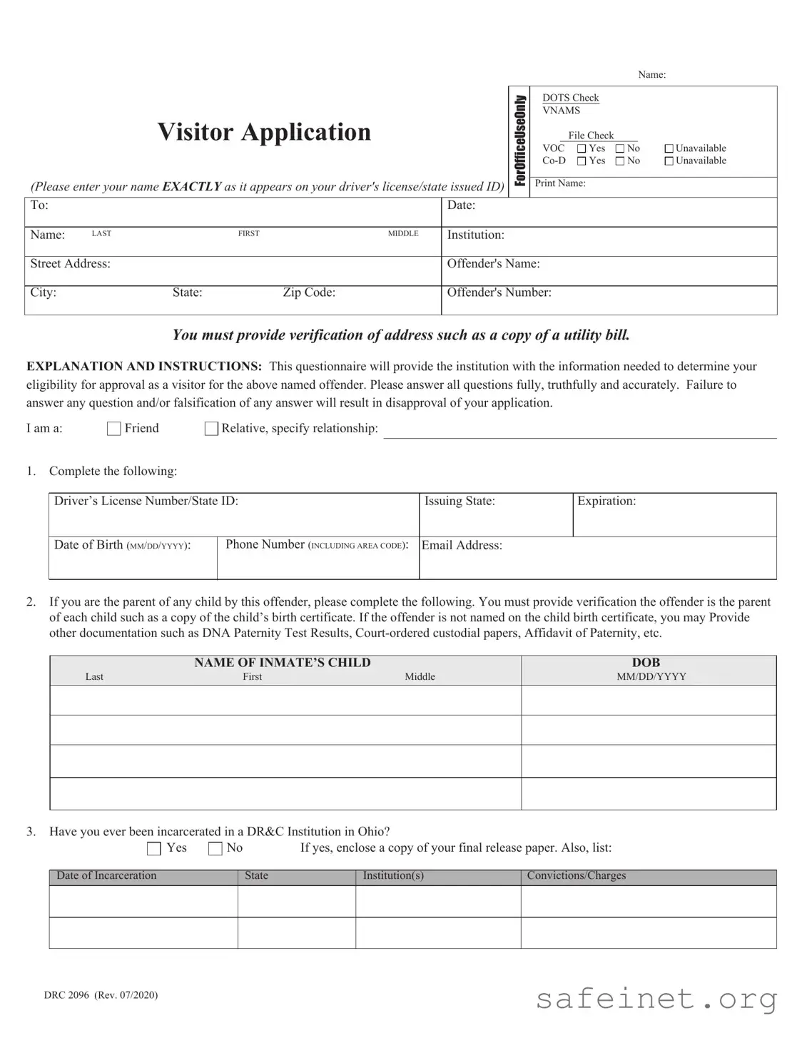 Blank Drc 2096 Template