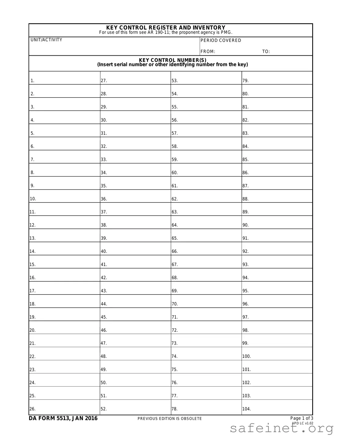 Blank Da 5513 Template