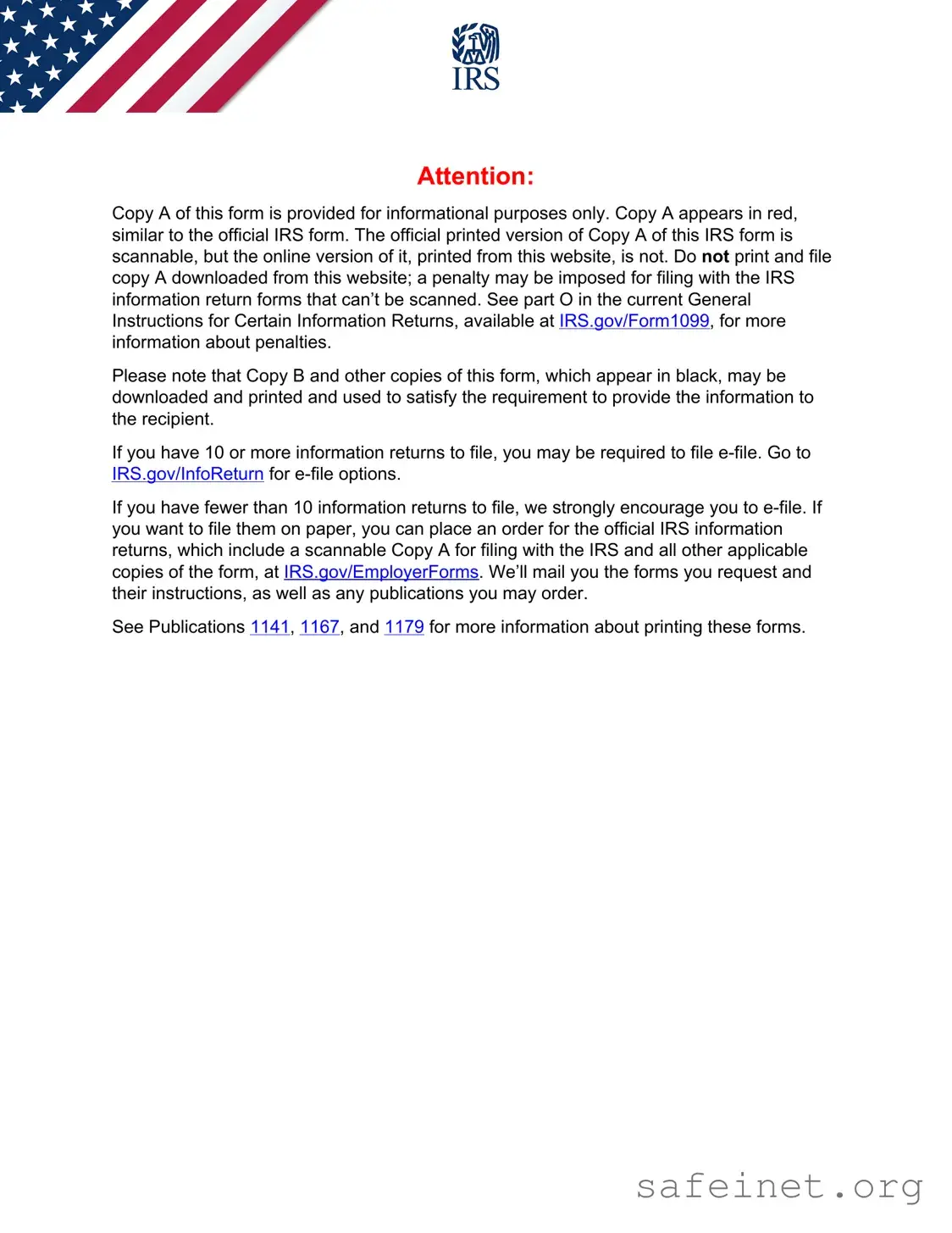 Blank IRS 1099-MISC Template
