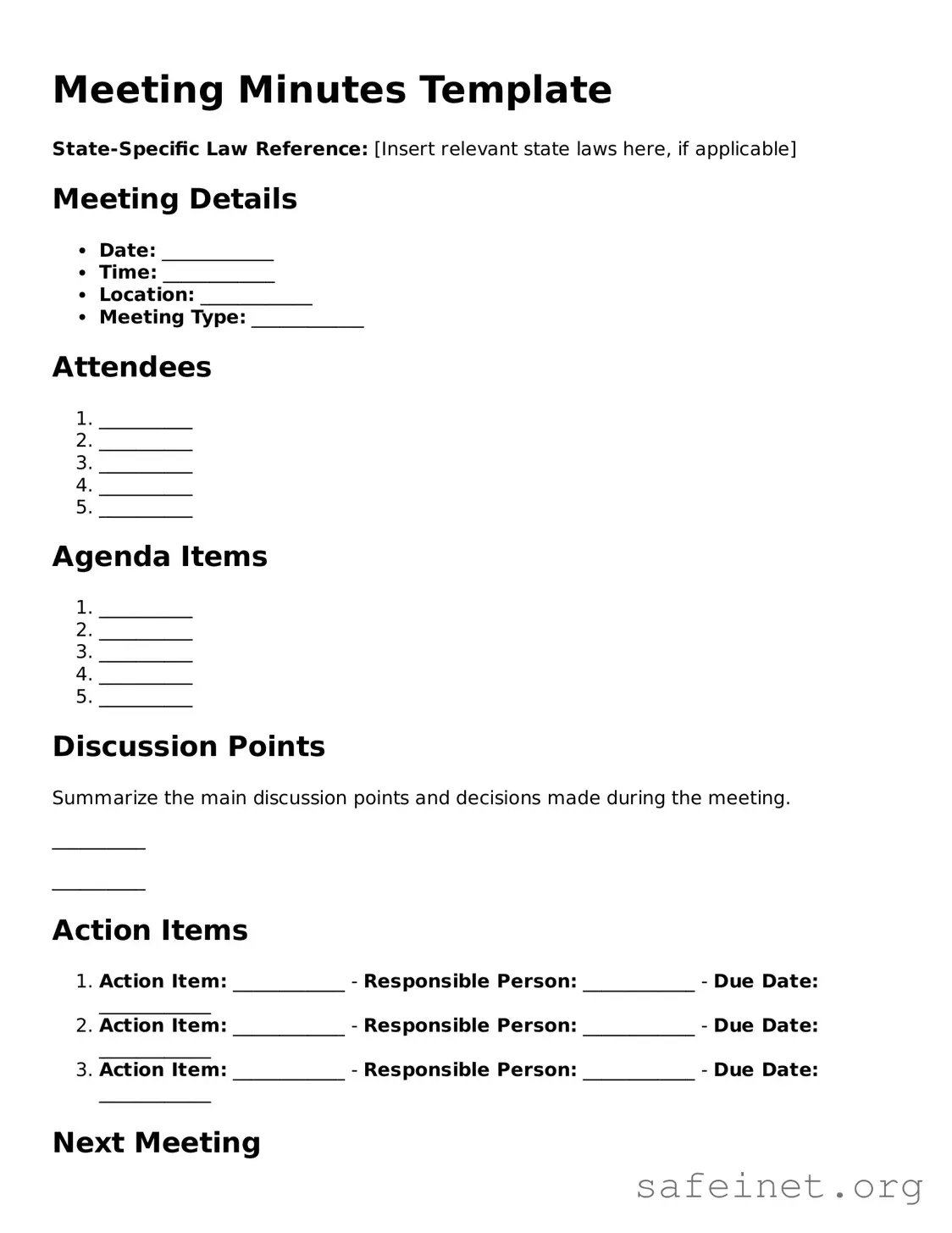 Official Meeting Minutes Document