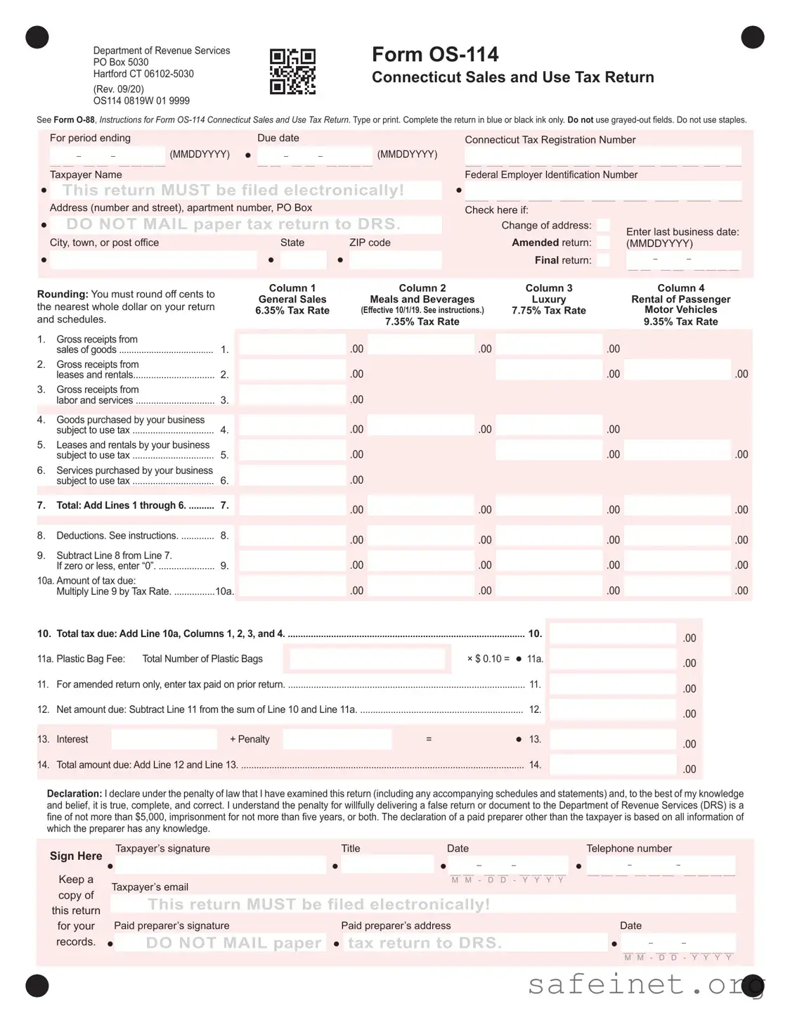 Blank Ct Os 114 Template