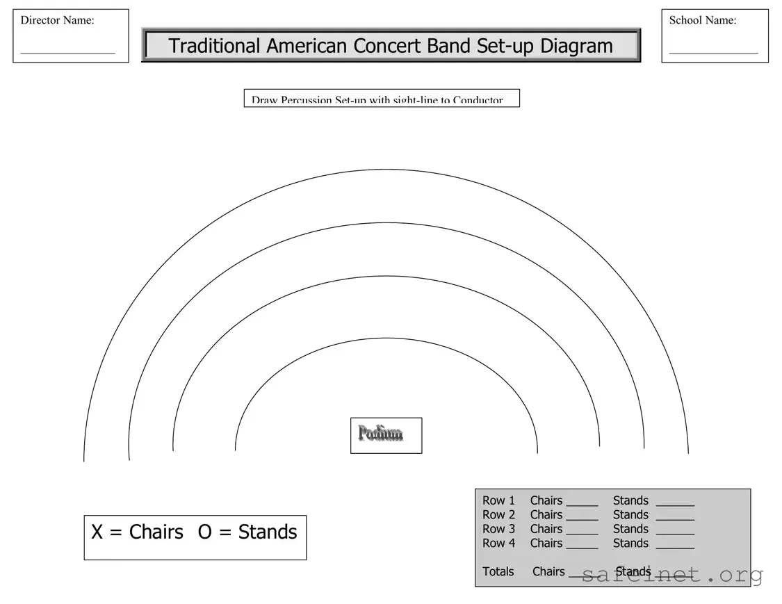 Blank Band Seating Chart Template
