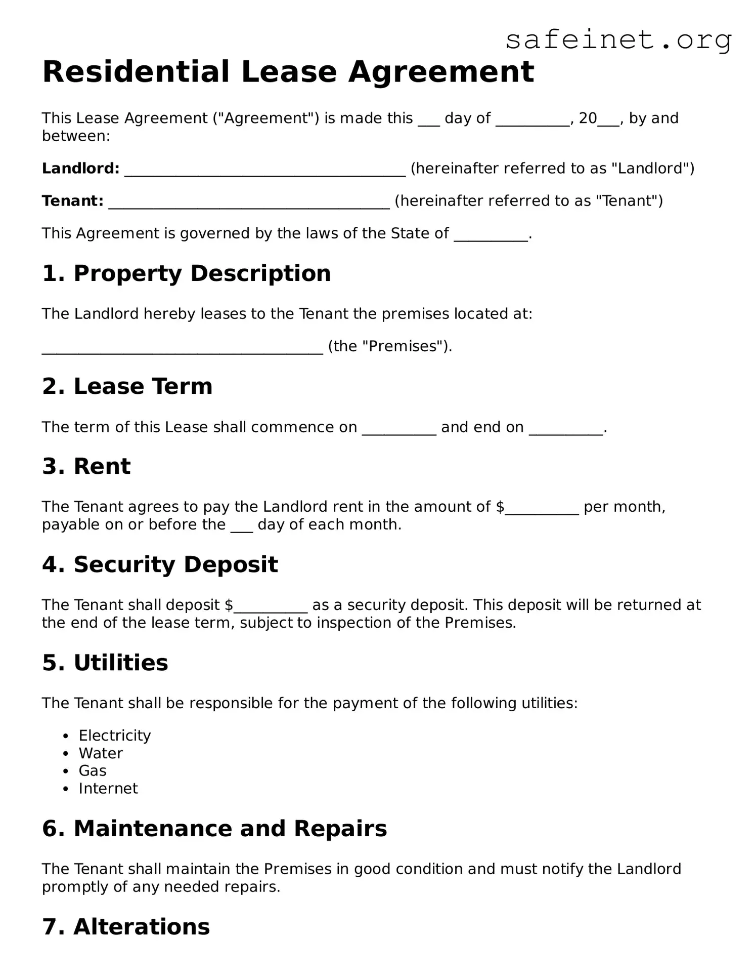 Official Lease Agreement Document