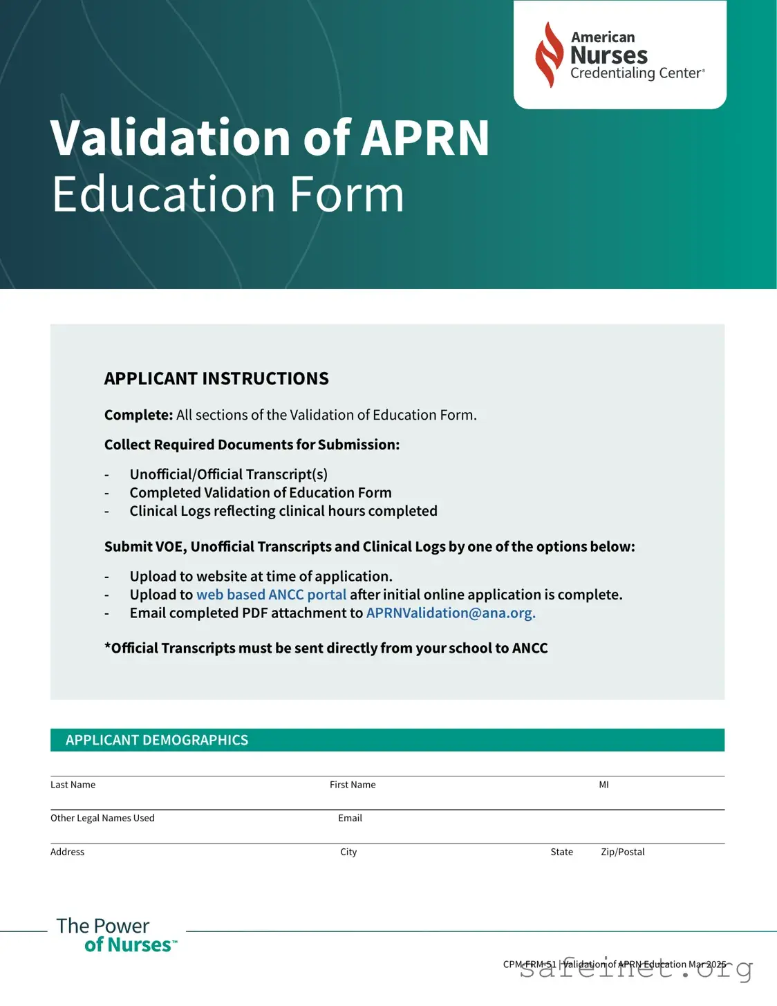 Blank Ancc Certification Verification Template